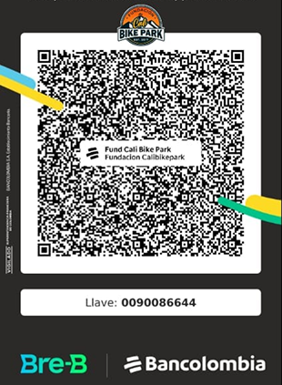 Código QR — Fund. Cali Bike Park